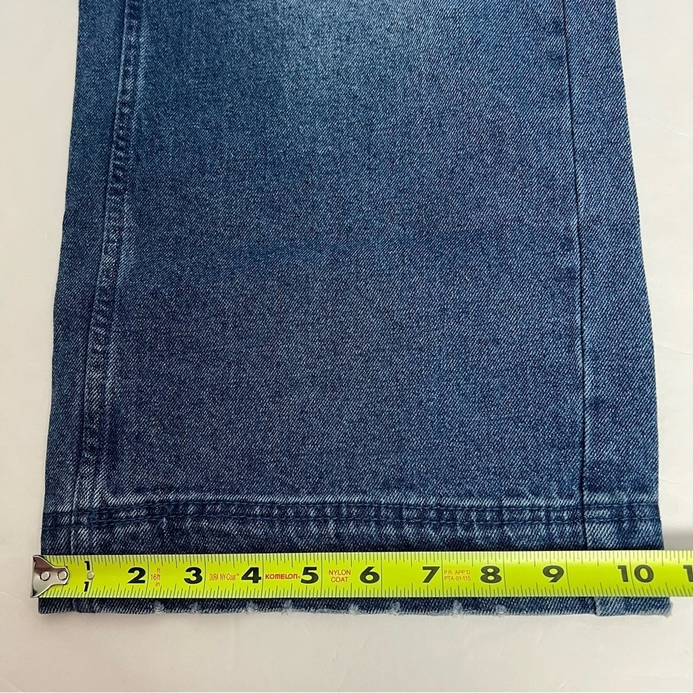 POPSUGAR Womens Crop Blue Jeans Size 2 Distressed Vintage Wash Wide Flare Leg - Picture 13 of 13